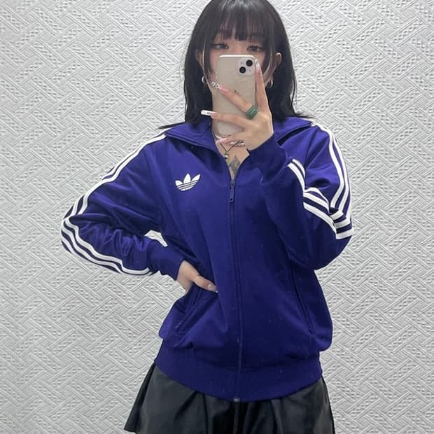 아디다스 파이어버드 딥퍼플 포도맛 져지 집업 90 C11094