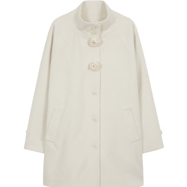 일리고 플레르 하프 코트 아이보리