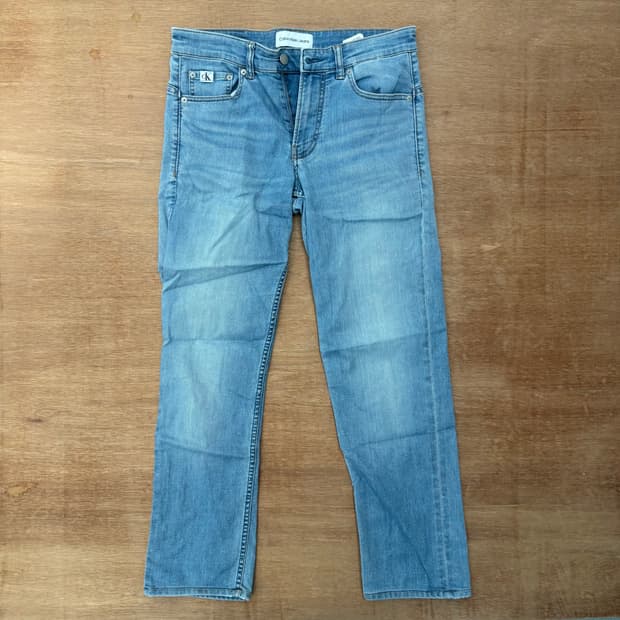 Calvin Klein Light Wash Straight Denim  