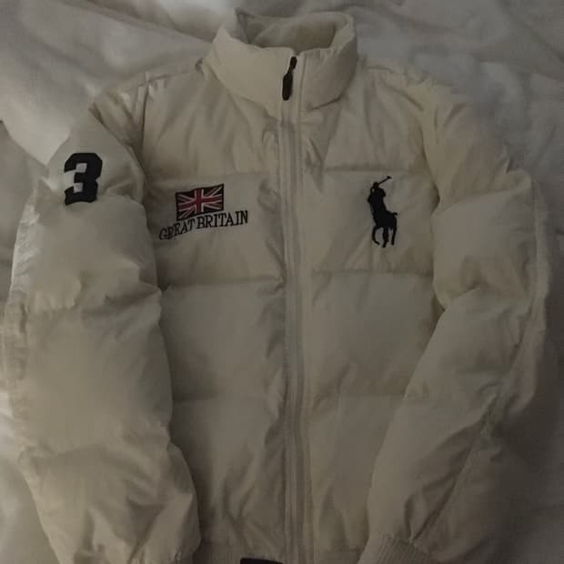 폴로 빅포니 브리튼 크림 패딩