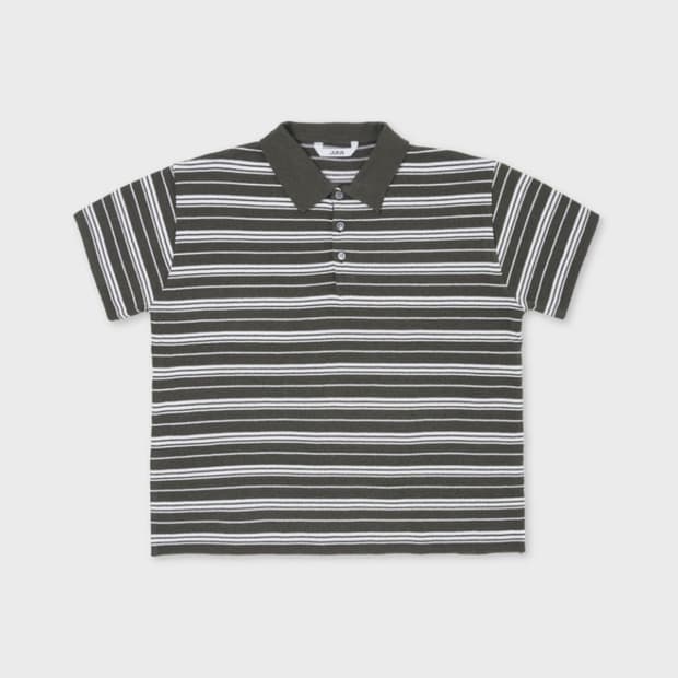 주앙옴므 스트라이프 카라 니트