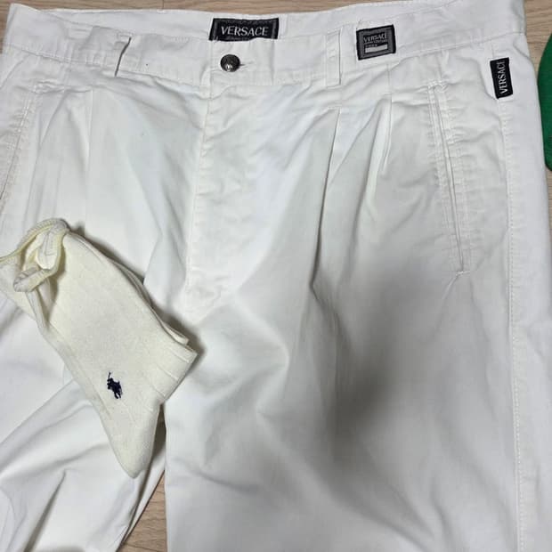 VERSACE 베르사체 투턱 팬츠 치노 오피서 면바지