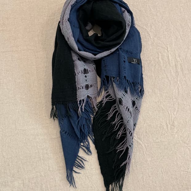 요지야마모토 트리플 레이어드 울 머플러