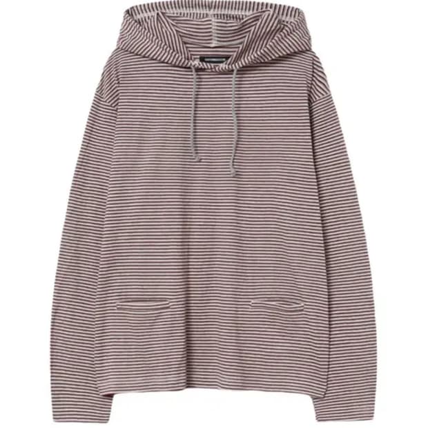 해칭룸 스트라이프 후디 레드