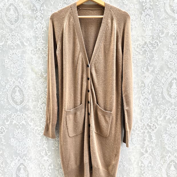 캐시미어 40% 울 60% 롱 가디건