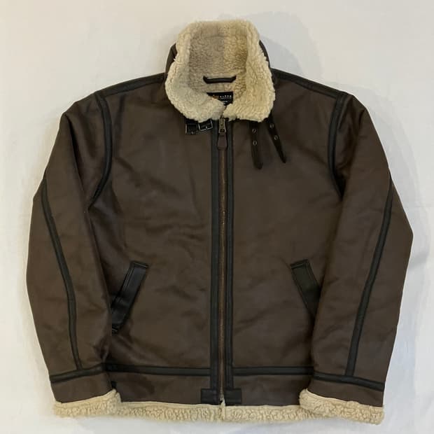 알파인더스트리 B-3 무스탕 자켓 브라운