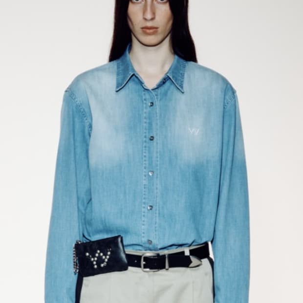 open yy 데님셔츠
