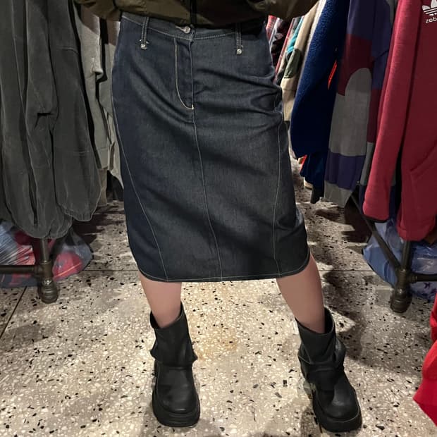 Levi's 리바이스 미디 데님 스커트 