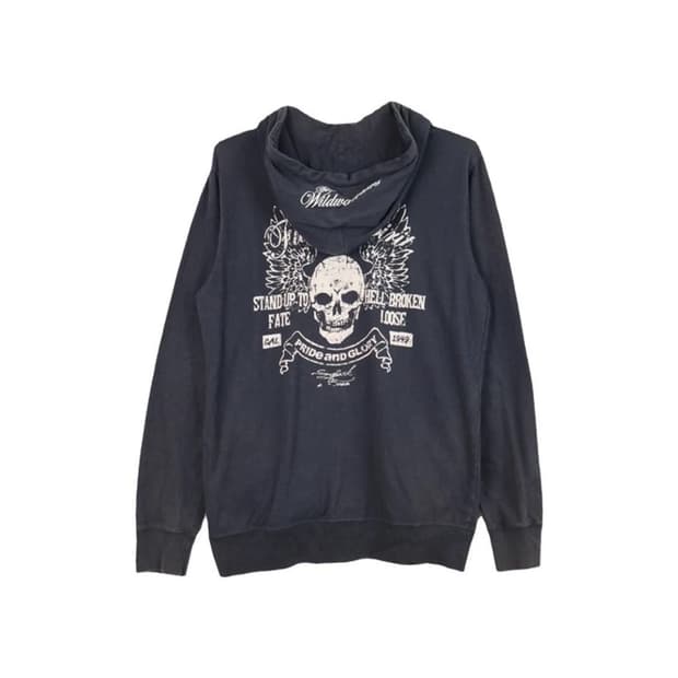 재판매 희귀 매물 해골 프린팅 빈티지 후드집업