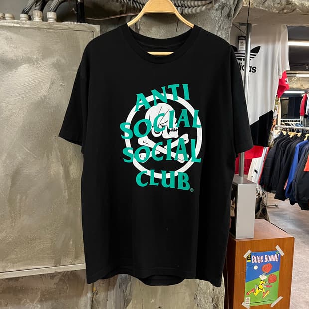 네이버후드 X 안티소셜소셜클럽 반팔티 블랙 XL #csz1485