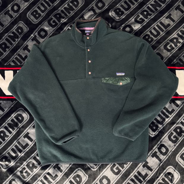 파타고니아 신칠라 스냅 티 풀 오버 그린 메이드 인 자메이카
