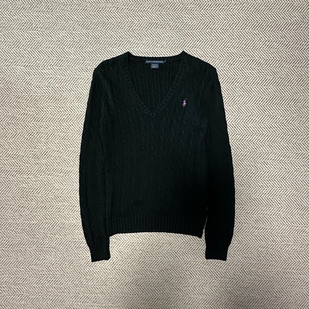POLO RALPH LAUREN sport v neck cableknit