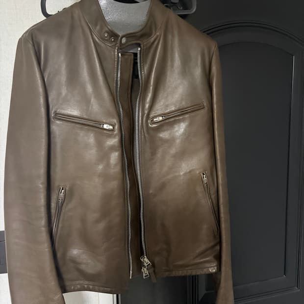 톰포드 카프스킨 레더자켓