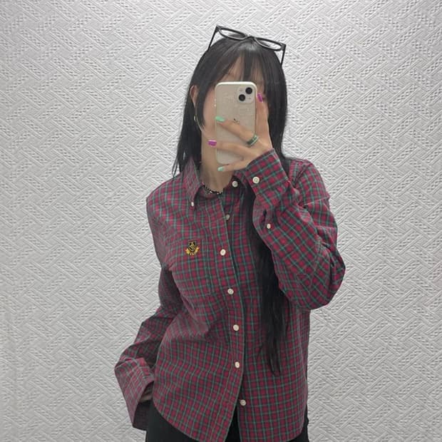 아베크롬비 컨트리 홀리데이 체크 셔츠 S C07062