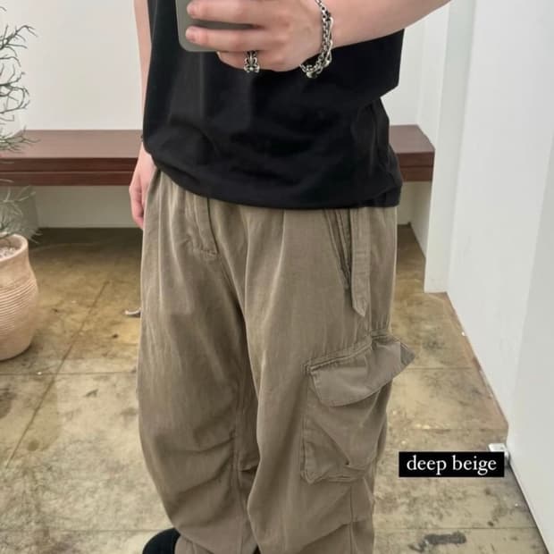 [2] 폴리테루 벨티드 카고 딥 베이지 2사이즈