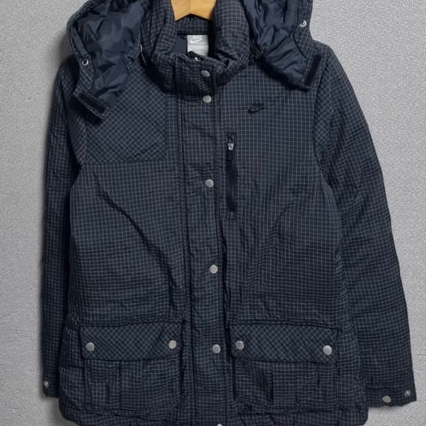 나이키 블랙 체크 덕다운 오리털 패딩 여성 s (55)