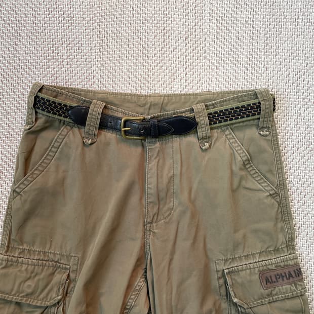 빈티지 레더 위빙 벨트