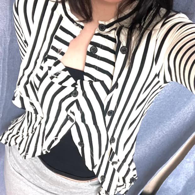 Gomme(고무) 스트라이프 가디건