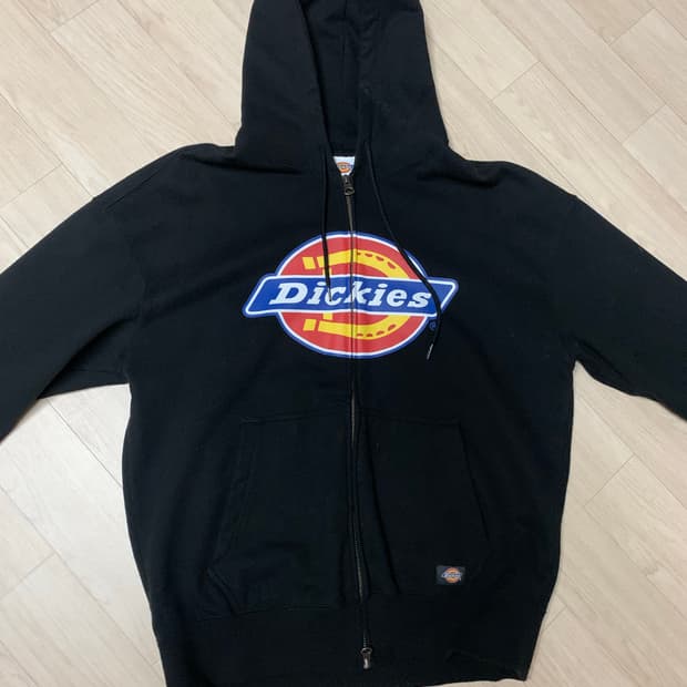 디키즈 로고 블랙 후드집업m사이즈
