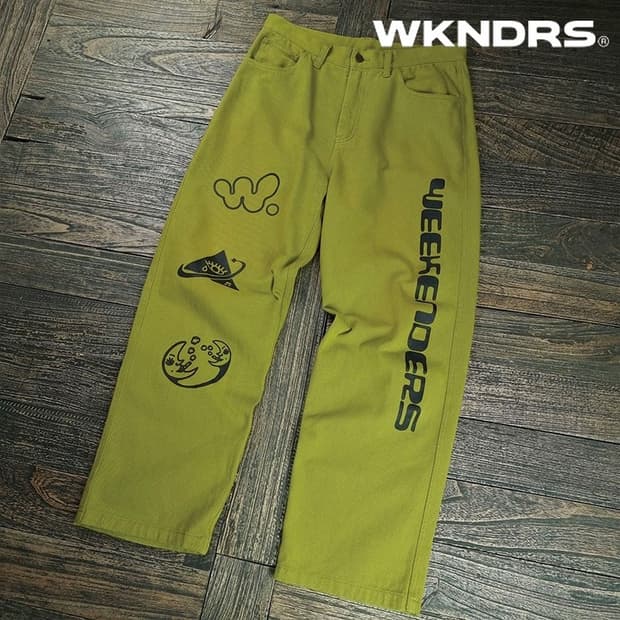 [위캔더스] 레트로 퓨처 팬츠 카키 면바지 M19988