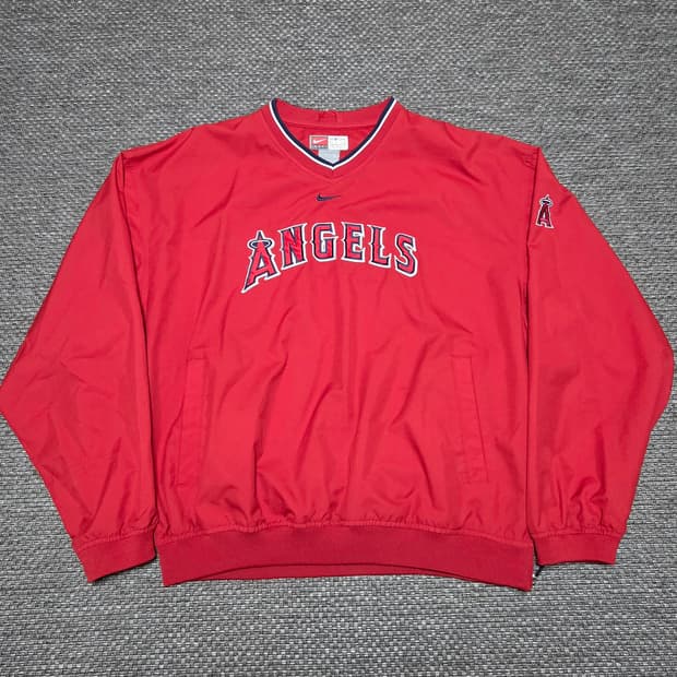 나이키 LA 에인절스 올드스쿨 웜업 바람막이 