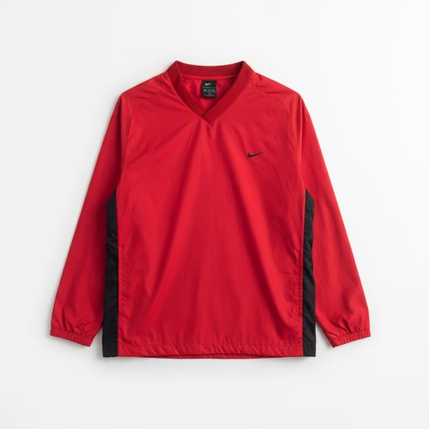 나이키 레드 V넥 바람막이 XL