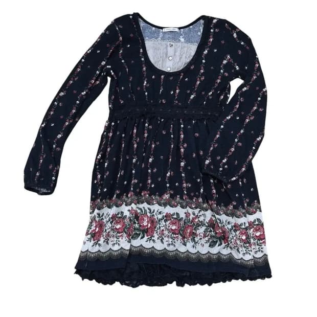 엑시즈팜  꽃무늬 레이스 원피스