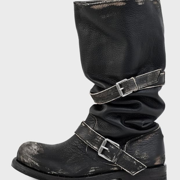 NEGATIVETHREE Slouchy Long Boot