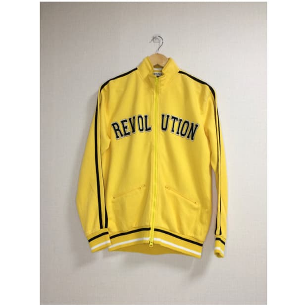 빈티지 옐로우 라인 투웨이 집업