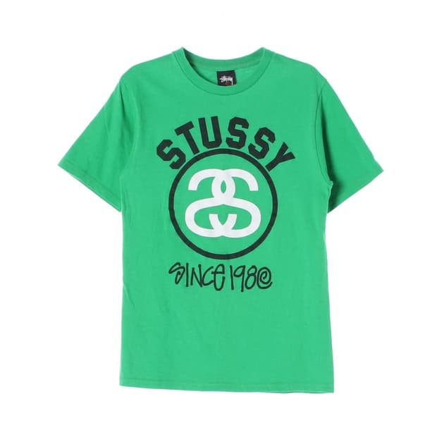 STUSSY SS 링크 서클 로고 반팔티 S