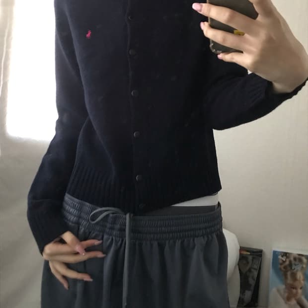 폴로 네이비 가디건