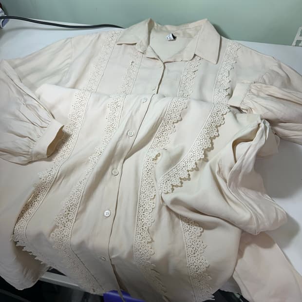 우먼OS FAVE 빈티지베이지 루즈핏 카라넥 A라인 에스닉 롱원피스