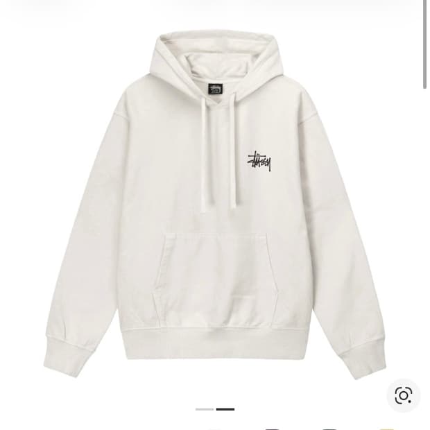 스투시 베이직 스투시 피그먼트 다이드 후드 내츄럴 S