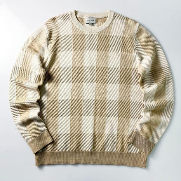 솔리드옴므 17FW 체크 울 니트 PN3420