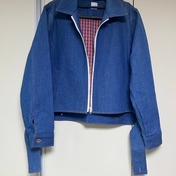블루 데님 자켓