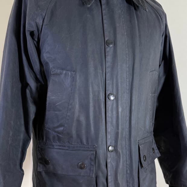 바버 베들레 왁스 자켓 네이비 C34 영국제 