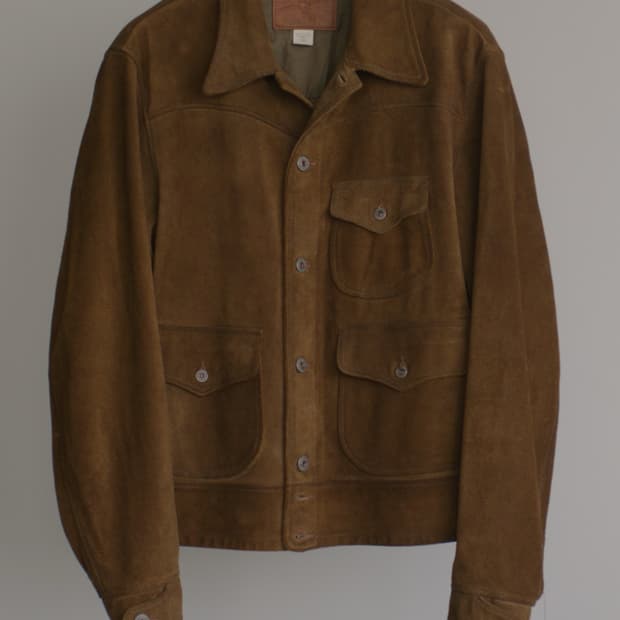 rrl 러프아웃 스웨이드 재킷 L