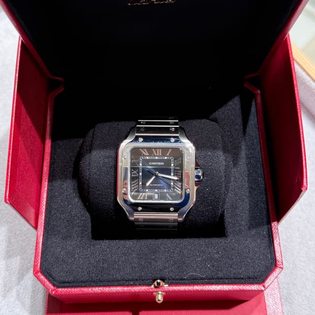 까르띠에 산토스 신형 라지 청판 22년 