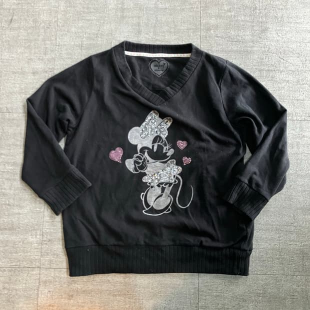 Disney 디즈니 미키마우스 라떼갸루 대대장펑크 니트스웨터