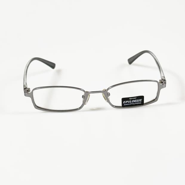 EPILOGUE 다크실버 슬림 스퀘어 메탈 빈티지 안경
