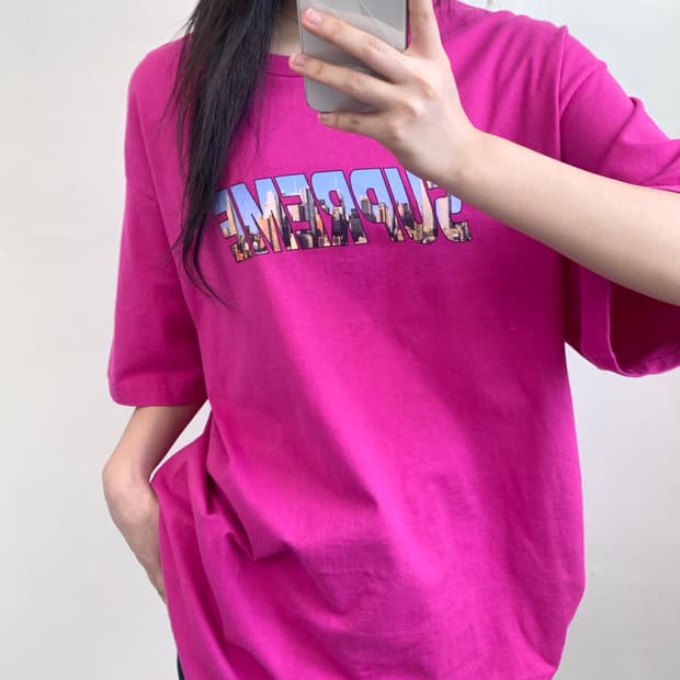 Supreme 슈프림 23FW 마젠타핑크 티셔츠