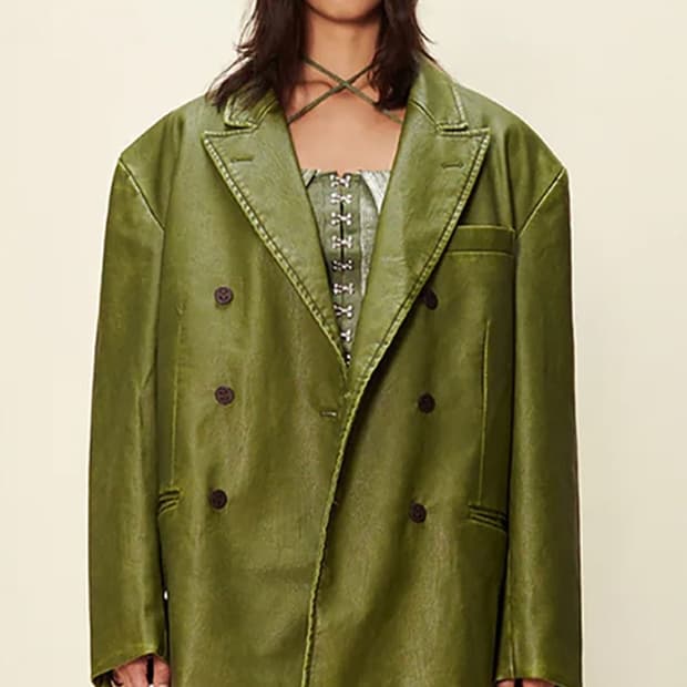 House of sunny 가죽 블레이저