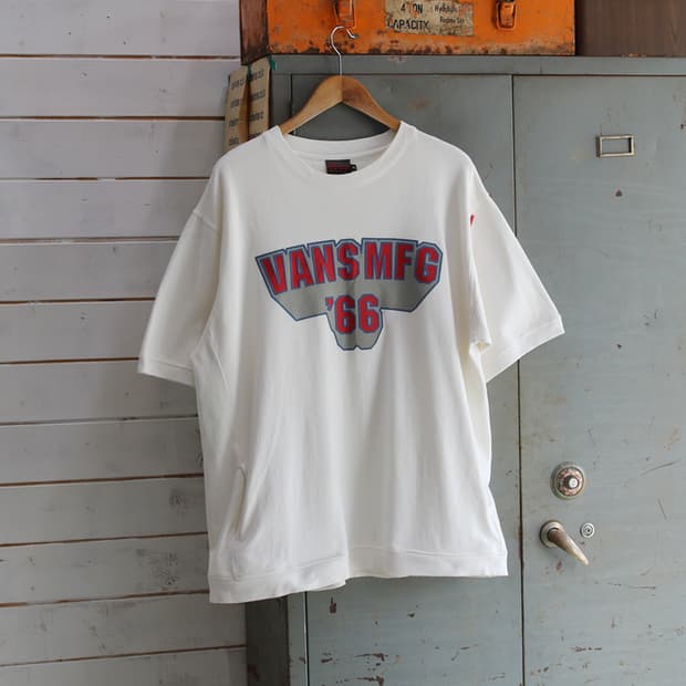 (착용컷) VANS 올드스쿨 스웻 반팔 티셔츠 (남성용 105)
