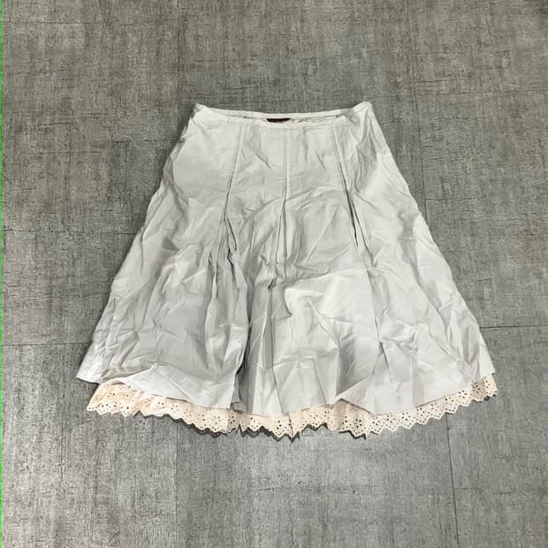 일본빈티지 Amaca 하구미모리걸 바선생 레이어드크로셰 미디스커트