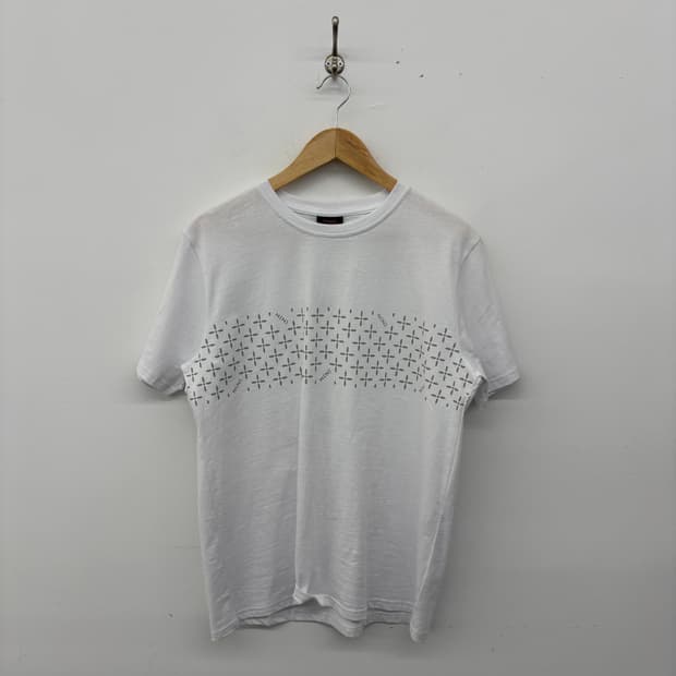 말보로X넘버나인 화이트 패턴 반팔 티셔츠 남성M