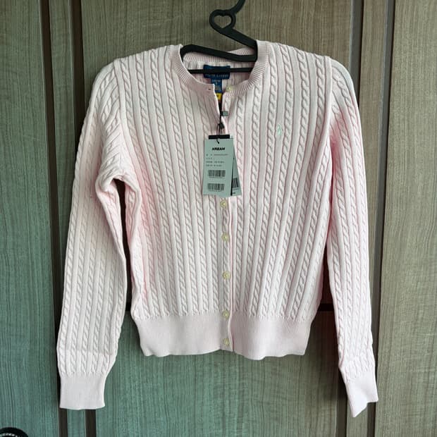 [새상품]폴로 랄프로렌 케이블 니트 가디건 핑크 칠드런