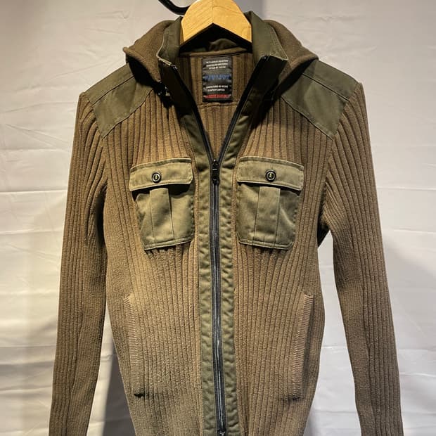 NICOLE CLUB FOR MAN KINT HOODIE ZIP UP