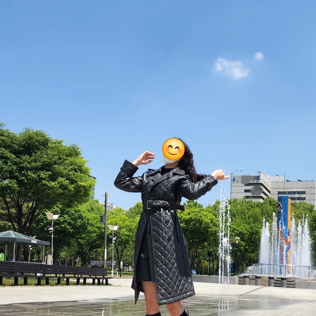 돌체앤가바나 램스킨 퀄팅 레더 코트 46 /백화점/정품