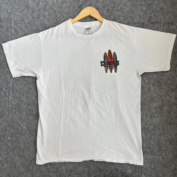빈티지 Duke’s Waikiki Canoe Club 엔빌 티셔츠 L 사