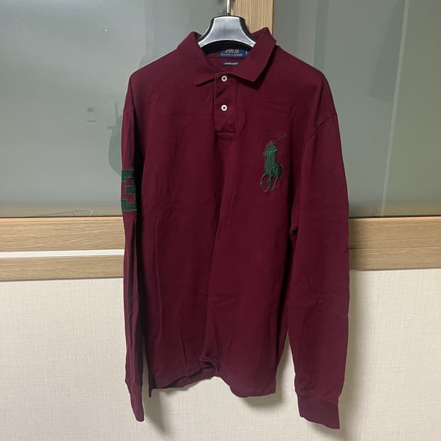 폴로 랄프로렌 빅포니 폴로티 카라티 버건디 와인